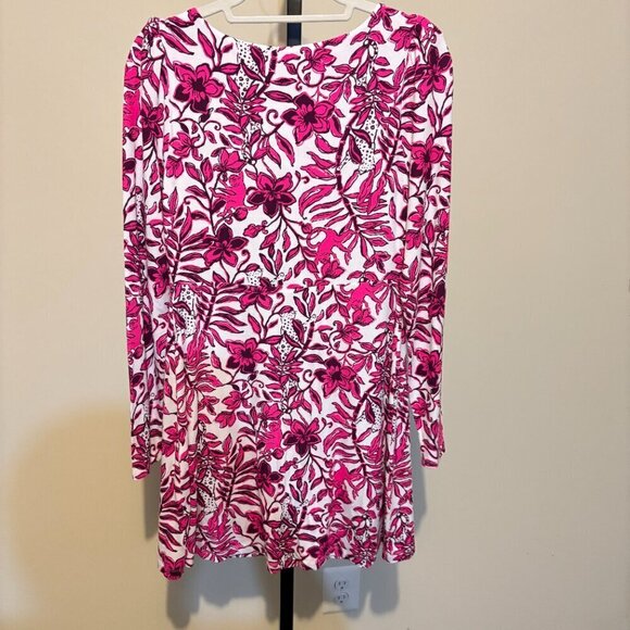 Lilly Pulitzer Anne Skirted Romper Dress Elderflower Blossom Pink Floral - Picture 16 of 16